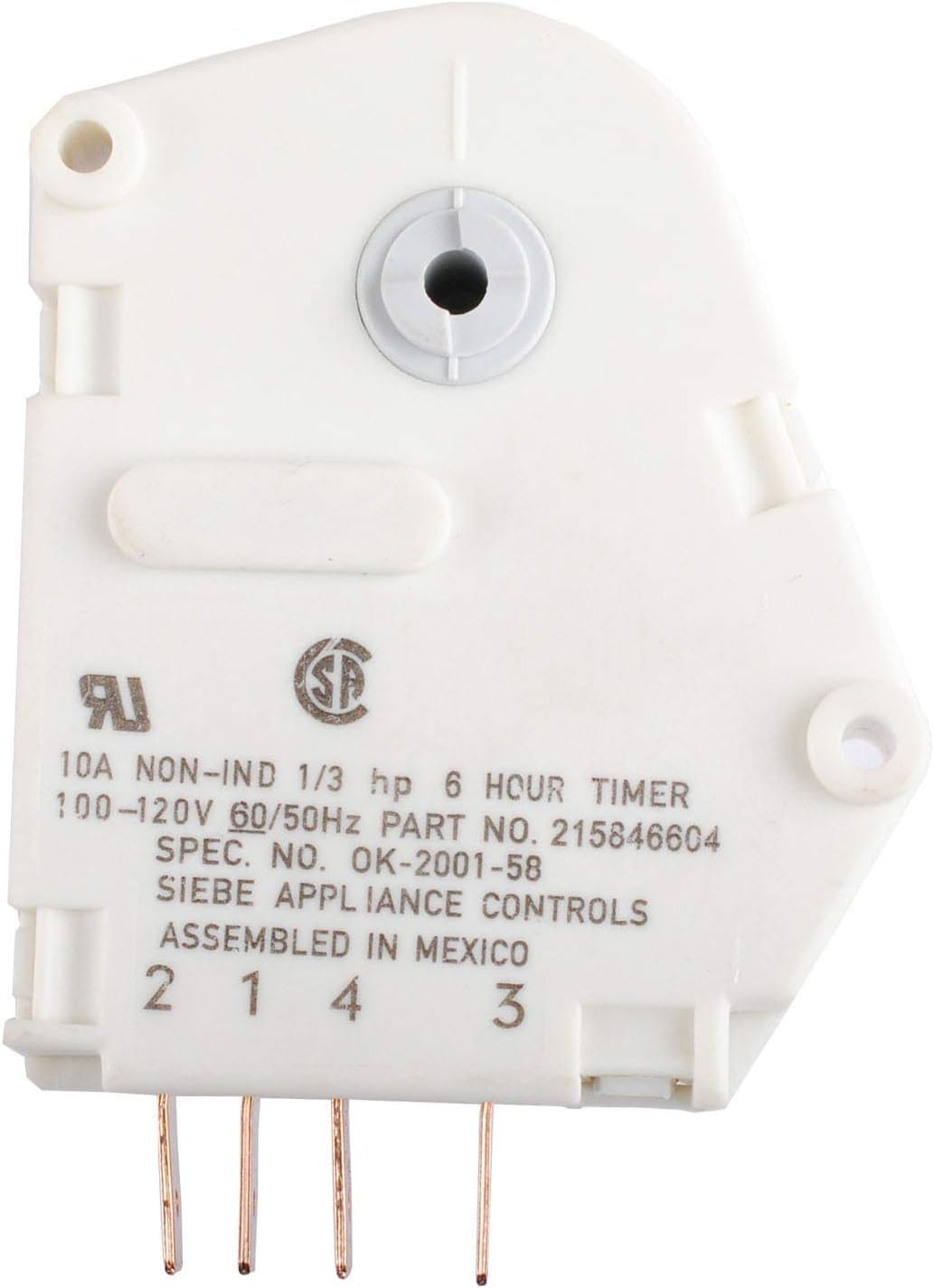 Photo 1 of AP2592907 Refrigerators Defrost Timer for Frigidaire,120V 6 Hour 21 Minutes 215846604 Timer Fits Fridge and Freezers by Ketofa