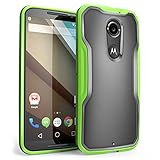 Moto X Case, SUPCASE [Unicorn Beetle Series] for All New Motorola Moto X (2nd Gen.) Phone 2014 Release, Premium Hybrid Bumper Case (Frost Clear/Green) - Not Fit Moto X Phone (1st Gen.) 2013 Release