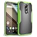Moto X Case, SUPCASE [Unicorn Beetle Series] for All New Motorola Moto X (2nd Gen.) Phone 2014 Release, Premium Hybrid Bumper Case (Frost Clear/Green) - Not Fit Moto X Phone (1st Gen.) 2013 Release