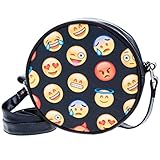 Catty Kelly Emoji Leather Handbag Cross Body Shoulder Messenger Bag