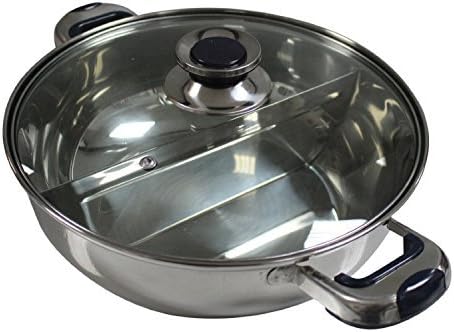 HCX 30 cm Shabu Shabu Dual Sided Hot Pot With Divider by HCX