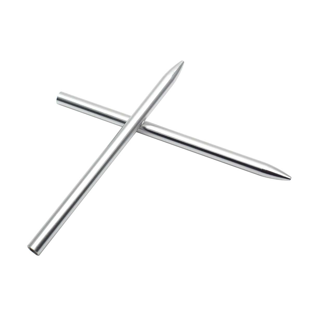 2 Pack Aluminum Paracord Needles Fids 88.5mm Lacing Needle for 550 Paracord Bracelet Rope (Silver)