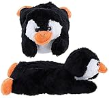 Adult & Children Kid Size Black Penguin Animal Plush Fuzzy Slippers