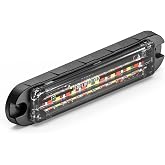 Feniex Q-Flat Surface Mount | 3 Programmable Modes | 5 Colors in One (Red-Blue-Amber-White-Green) | 27 LEDs, Super Bright 3 Watt LEDs, SAE Class 1