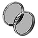 Neewer 1.25 inches 2 Pieces Variable Circular Polarizer CPL Lens Filter for Telescope and Eyepieces for Diming the view, Increasing Contrast and Detail, Reducing Glare