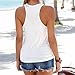 Women Vest Tops,Napoo V-Neck Sleeveless Modal Shirt Tank Tops Blouse T-shirt with Bandage (S, White)