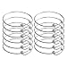ZX Jewelry 12pcs Womens Expandable Blank Bangles Bracelets for Jewelry DIY Making 2.6inch