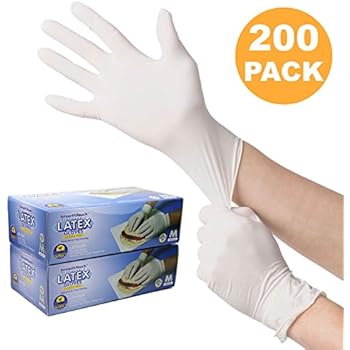 Amazon.com: 200 Medium Size Disposable Latex Gloves