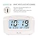 DreamSky Dual Alarm Clock with Smart Adjustable Nightlight, Snooze, Large LCD Display, Portable Battery Operated, Ascending Alarms Sound, Simple Operate Clocks for Bedroom and Kids