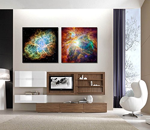 wall26 - Canvas Prints Wall Art - The Cosmic Cloud Orion Nebula and Crab Nebula | Modern Wall Decor/Home Decoration Stretched Gallery Canvas Wrap Giclee Print & Ready to Hang - Image 3