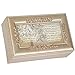Cottage Garden Memory Those We Love Champagne Silver Embossed Petite Rose Music Box Plays Amazing Grace
