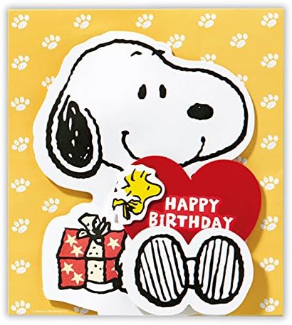 Birthday Music Card Snoopy die cut EAO-699-000 Japan Hallmark