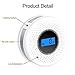 Combination Smoke and Carbon Monoxide Detector with Display, Battery Operated Smoke CO Alarm Detector