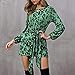 Amlaiworld Women Plus Size Sweater Dress Ladies Leopard Printed Round Neck Tunic Long Sleeve Dress Greenthumb 1
