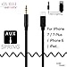 UNOOE Spring Aux Cord Cable for Car for iPhone 8 iPhone 7 Lightning to 3.5mm Headphone Jack Coiled Audio Cable Adapter iPhone 8 Plus/ X /7/7 Plus/6/6S/6 Plus,iPod,Home Stereo,Hi-Fi,Headphones,Speaker