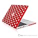 TOP CASE Polka Dot Design Red Ultra Slim Light Weight Rubberized Hard Case Cover for Apple MacBook Pro 13.3