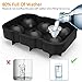 Homgeek Ice Cube Trays Silicone Set of 2, 15 Cavity Square Ice Cubes & Sphere Round Ice Ball Mold with Lid Bpa Free, for Whiskey and Cocktails, Keep Drinks Chilled (Black)