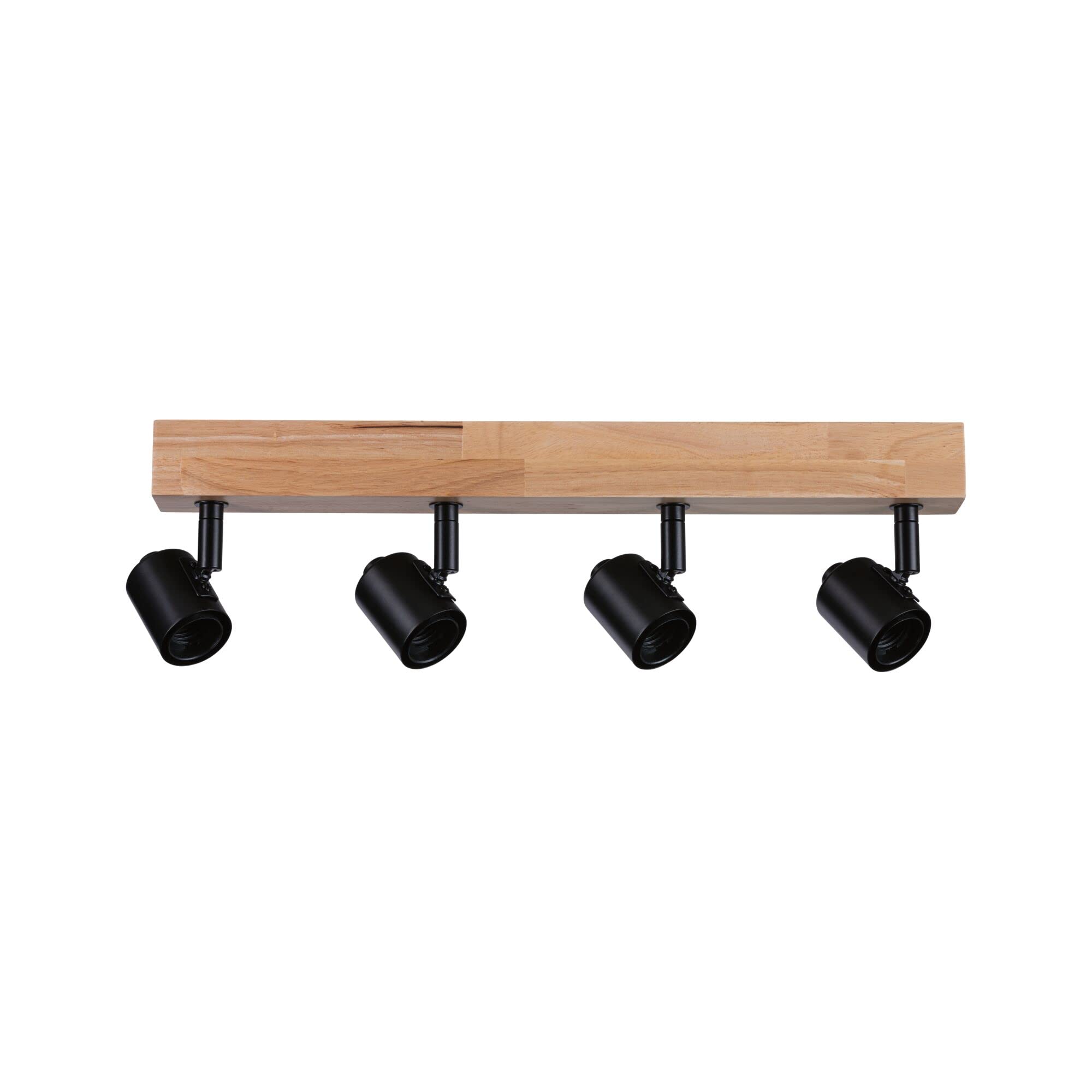Paulmann Arvid 66773 Spotlight 4-Bulb Max. 4 x 20 Watt Ceiling Light Black Wood Spot Metal E27, 20 W