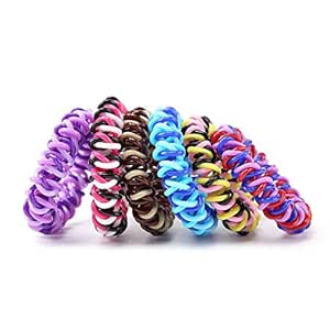 plastic hair ties spiral