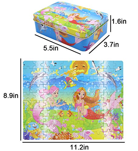 image for BabyPrice 100 Pieces Kids Wooden Jigsaw Puzzle for toddlers 3-6 Ages, 