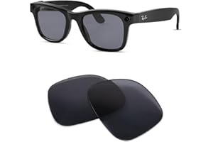 BANDSMITH Replacement Polarized Lenses for Ray-Ban Meta Wayfarer RW4008 & Gen 2 RW4012 Large (53-22), Smart Glasses Lenses Men Women