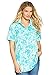 Woman Within Plus Size Perfect Printed Short-Sleeve Polo Shirt