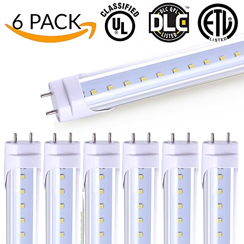 Sunco lighting 6 pack t8 led tube light 4ft 48", 1…