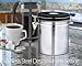 Chef's Star Stainless Steel Coffee Container Airtight with Built-in CO2 Gas Vent Valve and Date Tracking Wheel for Tea, Sugar and Cereal, 16 oz