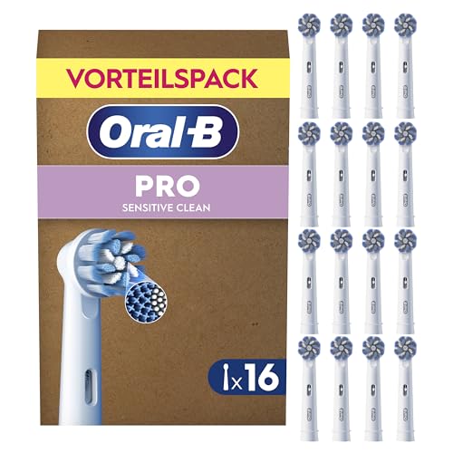 Oral-B Aufsteckbürsten PRO Sensitive Clean, Weiß, 16 Stück