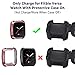 Kartice Compatible Fitbit Versa Charger with case[1+3 Pack],Charger Docking Station and Fitbit Versa Protective Case Bumper Protector kit for Fitbit Versa Smart Fitness Watch.