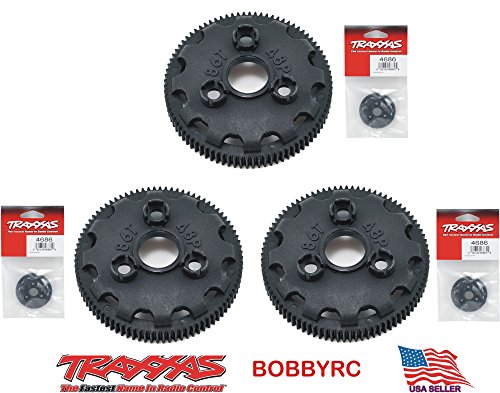 Bobbyrc Traxxas 4686 Spur Gear 86T 48P (3pcs) Slash 2WD Rustler Stampede Bandit VXL XL-5