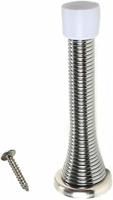 fiXte 3x Wall Mounted Chrome Spring Door Stop Skirting Board Buffer Stopper view 3