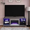 Ameriwood Home Lumina Fireplace Stand for TVs, up to 70″, Graphite Gray