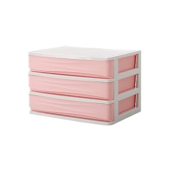 Anself Double Deck Desktop Comestics Make Up Storage Drawer Type