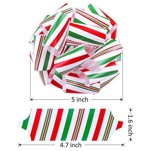 Jeicy 24 Pack Ribbon Pull Bows (5" Wide) Wrapping, Bows, Baskets, Wine Bottles and Holiday Decoration - Thumbnail 3