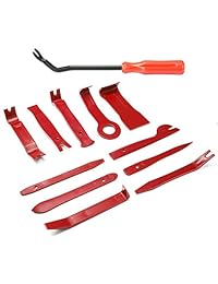 DEYUE - Kit de herramientas de extracción con clip de cierre, 12 piezas, para el panel de la puerta del coche, el salpicadero, el extractor de audio, plástico POM, práctico bolsa de almacenamiento