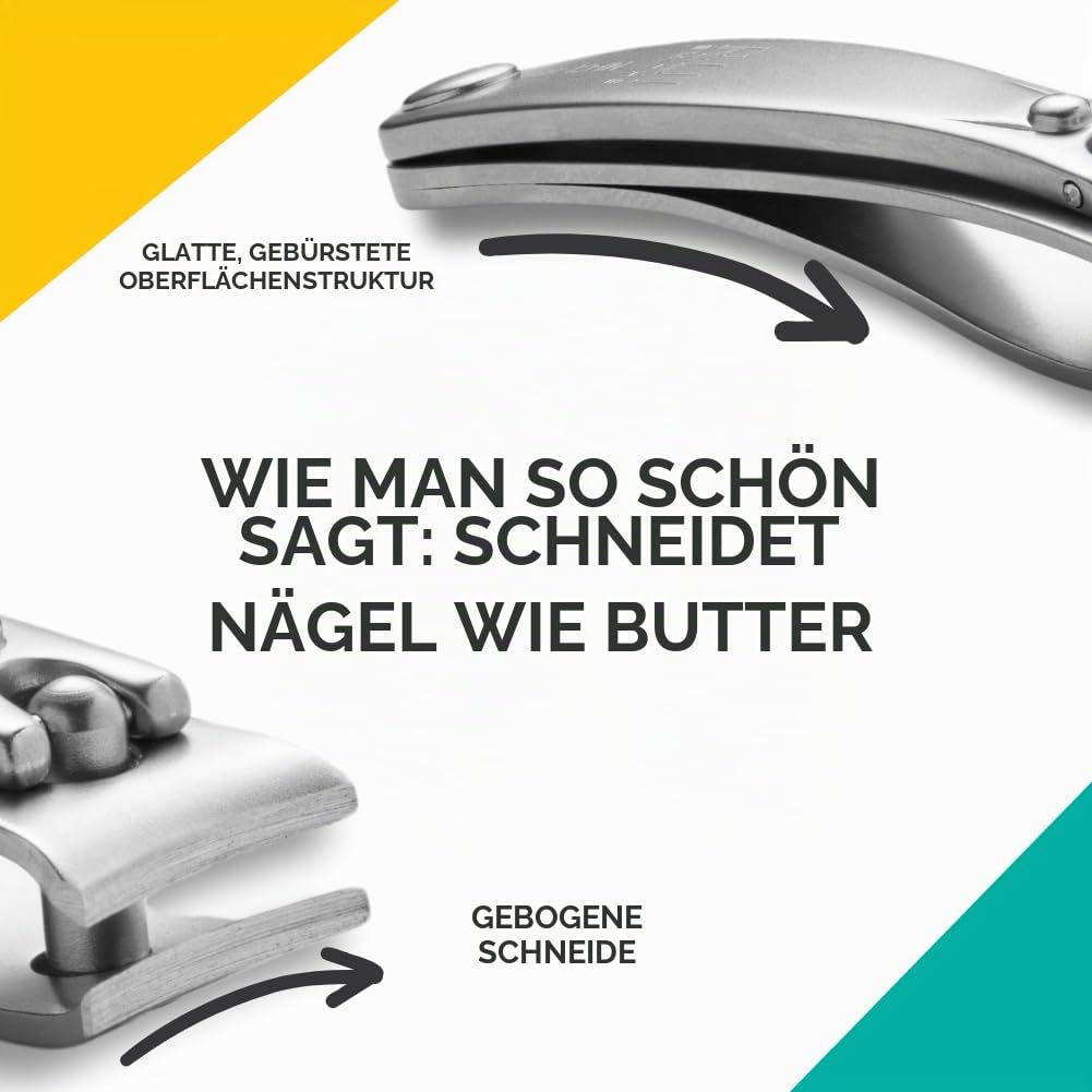 Rui Smiths Profi Nagelknipser | TopInox Edelstahl Maniküre Pediküre Trimmer, gebogene Schneiden, Reisegröße, 6 cm Länge | Made in Solingen, Germany 4