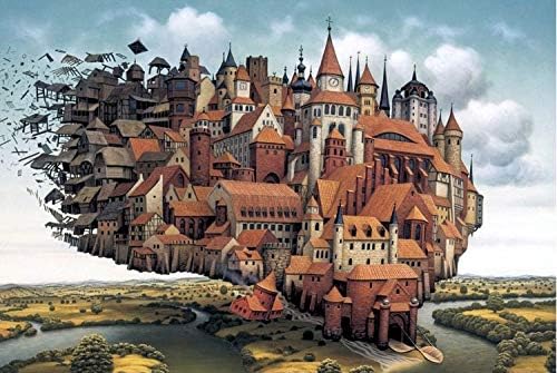 Oil Painting Impression Sunrise Jigsaw Puzzles for Adults Difficult, 500/1000/1500/2000/4000 Pieces - DIY Wooden Set, Puzzle Game Artwork for Teens (Color : A, Size : 4000 piece)