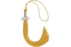 Endea Graduation Single Color Tassel with Silver Date Drop (Gold, 2025)