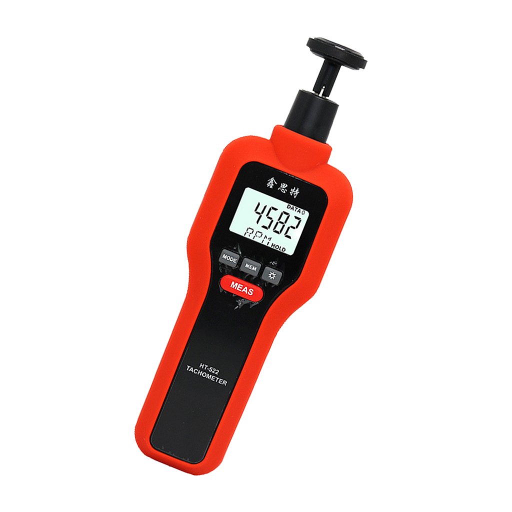 MagiDeal Tacómetro digital sin contacto, medición de velocidad de rotación, medidor de rpm, 50