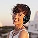 On Ear Headphones, Vive Comb Foldable Headphones with Microphone Lightweight Stereo Adjustable PC Headset Wired Headphones with Volume Control for Tablet, Smartphones, Laptop-Black