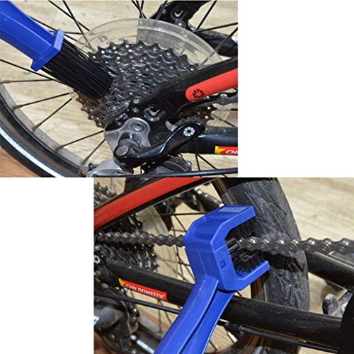 OmkuwlQ 2PCS Motorcycle Wheel Brush Bicycle Crankset Chain Brush Tool Cycling Gear Brush Chain Wheel Flywheel Cleaning Tools