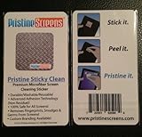 Pristine Sticky Clean - Microfiber Screen Cleaner Sticker for iPhones, smartphones, tablets and other electronic devices! (Silver Diamond Tread) ON SALE NOW!!
