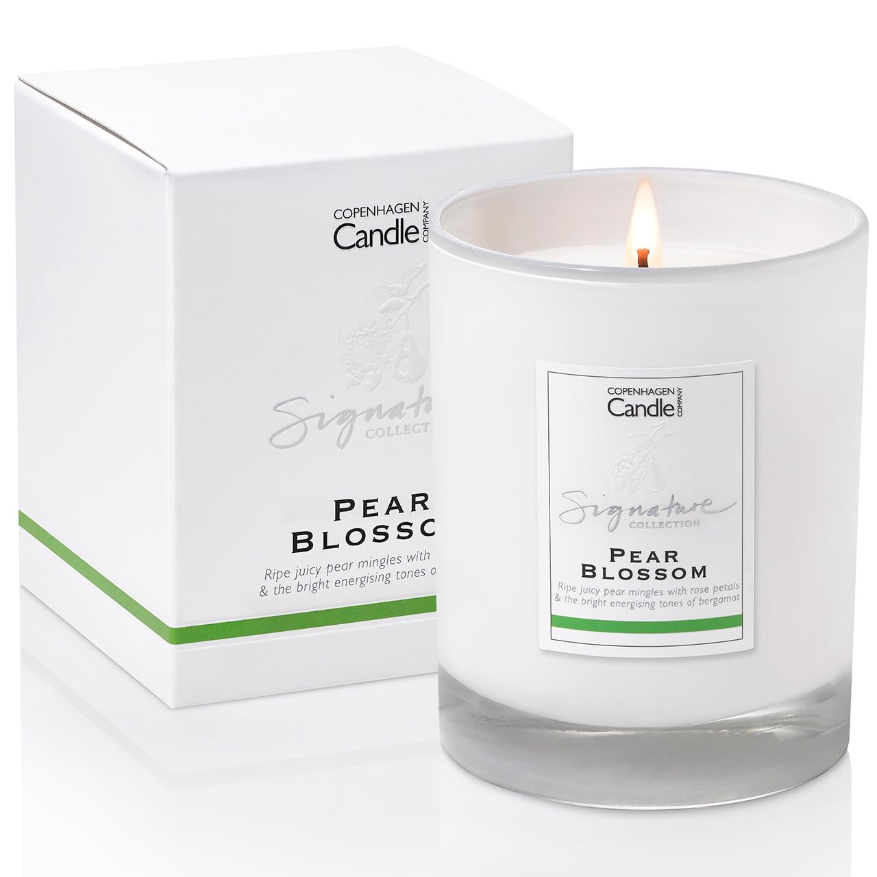 Luxury Scented Candles Gifts for Women | Natural Wax Blend | 45 Hours Burn time | Hotel Collection | The Copenhagen Company - Pear Blossom(7oz)