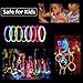 Blu7ive 130PCS Glow Sticks Bulk Pack, with 100 Glowsticks and 30 Foam Sticks, LED Flashing Light Up Batons Kids Toys Glow in The Dark Party Supplies for Birthday Wedding