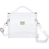 INICAT Clear Bag for Stadium Events Small Crossbody Purse Women Concert Approved Transparent Display Case Top Handbag Beach | Stadium Approved, Cell Phone, Jelly Purse