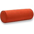 Velvetcossy Cylinder Memory Foam Neck Roll Pillow - Cervical Support For Sleeping, Chair, Car, Travel (Black, 24"x6")