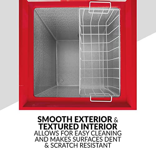 Nostalgia CocaCola Chest Freezer and Refrigerator All in One, 3.5 Cu