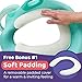 Potty Training Seat Unisex Toddler Toilet - Foldable Adjustable Ladder Non-Slip Step w/Safety Handles - Fits Toilets 14-16.1” High. Bonuses: Soft Cushion Seat - Potty Training Chart - Age 2-8 - Green