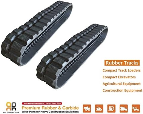 2 pcs Rio Rubber Track 350x75.5x74, Yanmar B50-2B B50V Vio 50 -1 50-2 offset